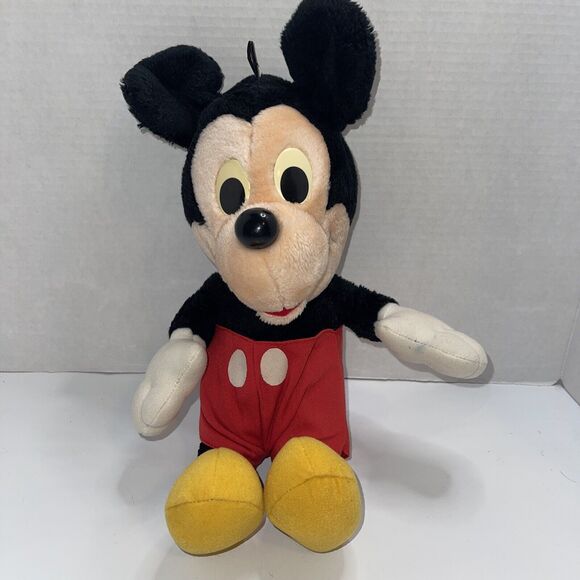 Vintage Disney Mickey Mouse Red Pants Plush 15" Playskool 70130 Stuffed Toy - Picture 1 of 12